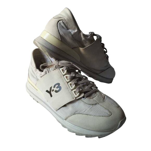 adidas Other - Adidas Y-3 Mens Sneakers Shoes Off White Mid Top Lace Up 2016 Athletic 6M